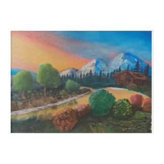 Bob Ross Inspired Painting Acrylic Print
