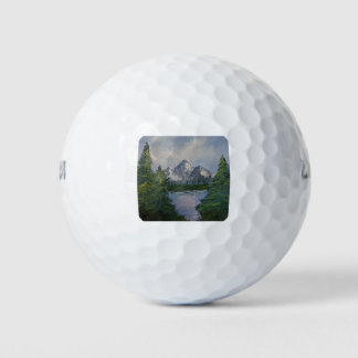 Bob Ross Style Painting #2 Golf Balls