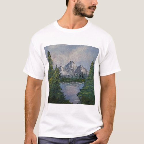 Bob Ross Style Painting 2 T_Shirt