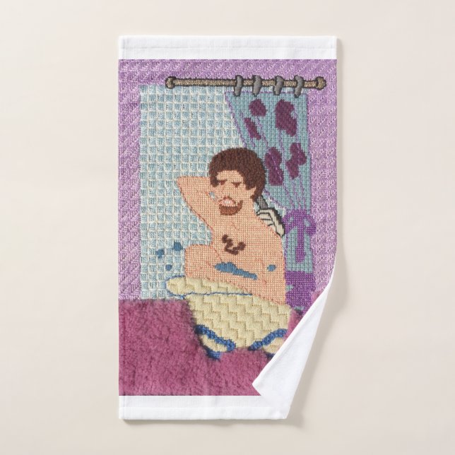 Bob Ross Takes A Bath Towel (Hand Towel)