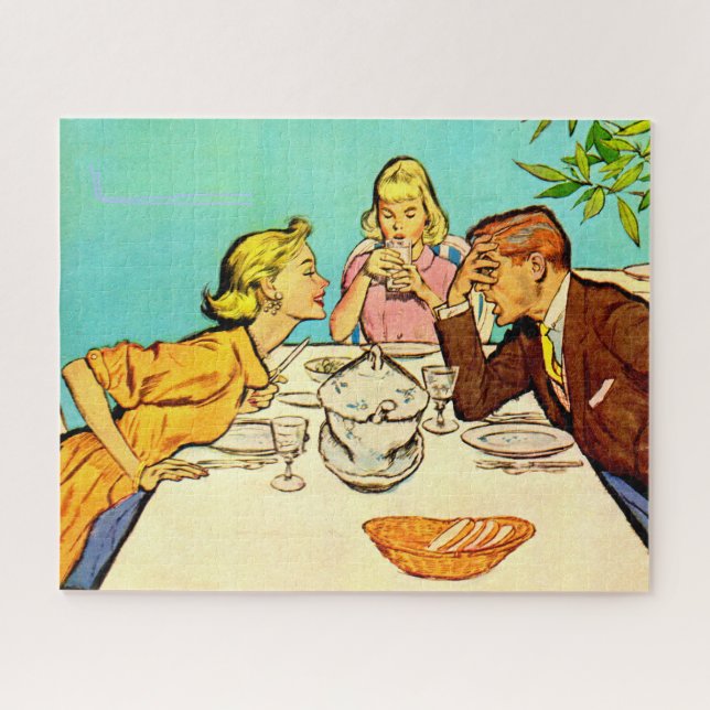 Bob’s had it with June’s dinner chatter Jigsaw Puzzle (Horizontal)