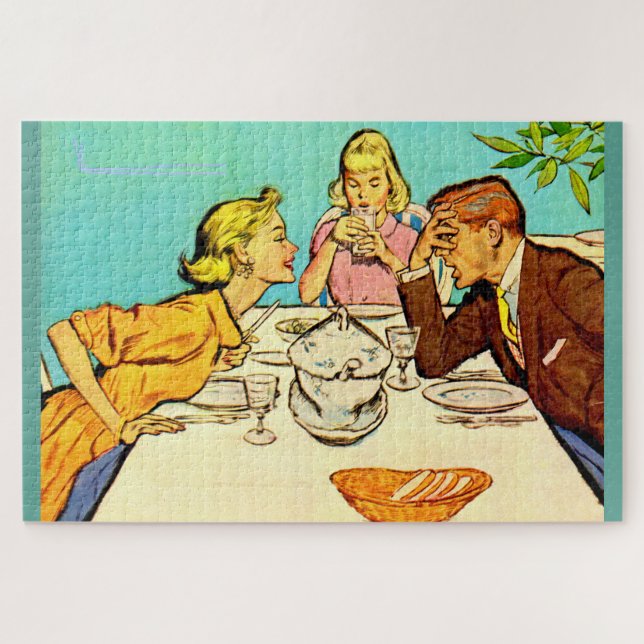 Bob’s had it with June’s dinner chatter Jigsaw Puzzle (Horizontal)