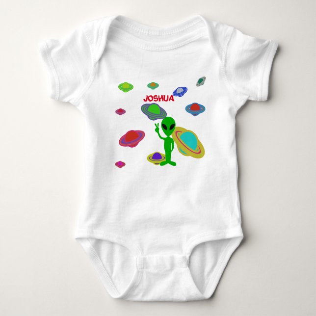 Bob The Alien Baby Bodysuit (Front)