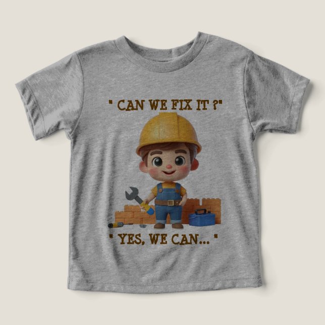 Bob the builder child toddler t-shirt (Design Front)
