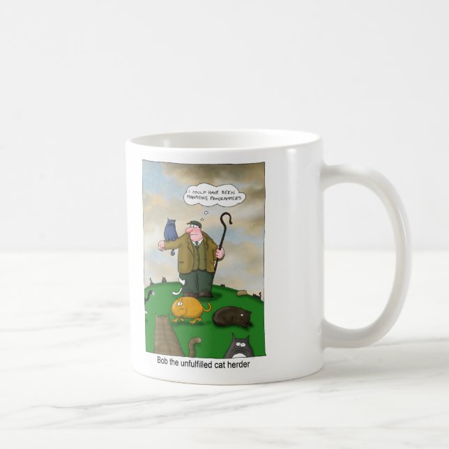 Bob the Cat Herder - Software Developer Manager Coffee Mug (Right)