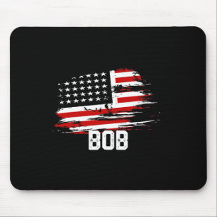 Bob Usa Flag Personalized 4th Of July Bob  Mouse Pad