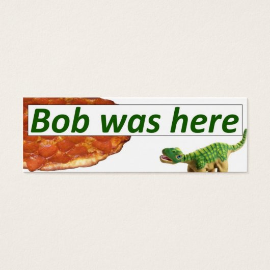 Bob was here - Pizza card (Front)
