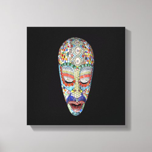 Bob Why the Long Face Mosaic Mask Canvas Print