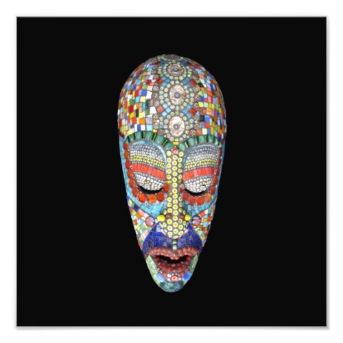 Bob Why the Long Face Mosaic Mask Photo Print