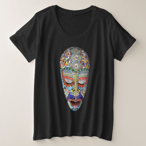 Bob Why the Long Face Mosaic Mask Plus Size T_Shirt