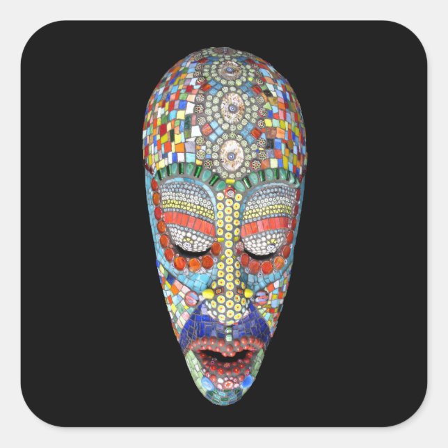 Bob, Why the Long Face? Mosaic Mask Square Sticker (Front)