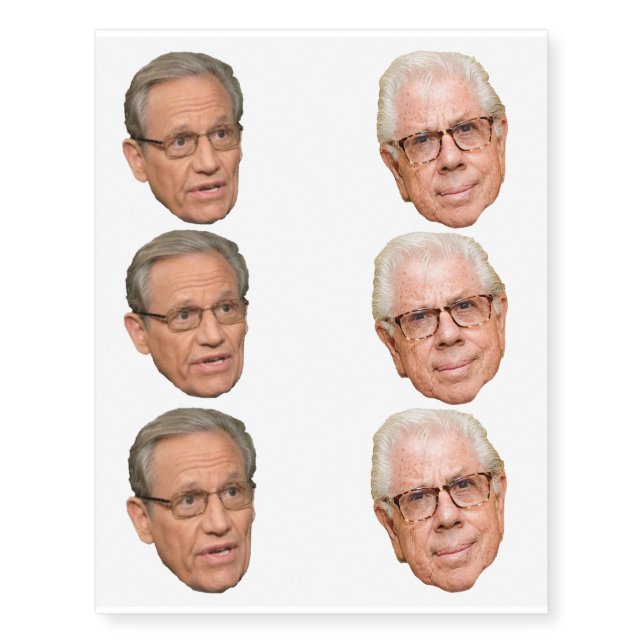 bob woodward and carl bernstein temporary tattoos (Front)