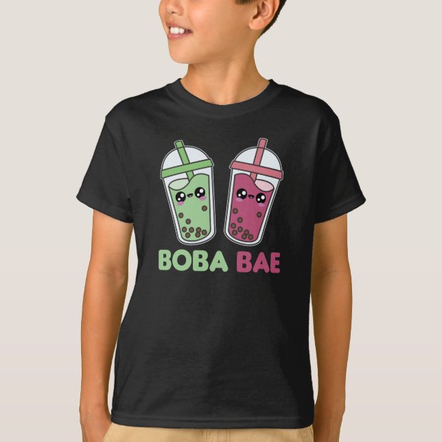Boba Bae - Bubble Tea Kawaii Boba Tea Love T-Shirt (Front)