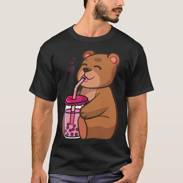 boba bear bubble tea funny tv series  T-Shirt (Front)