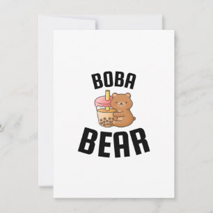 Boba bear thank you card
