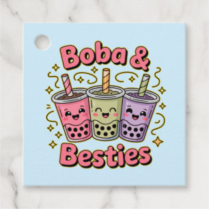 BOBA & Besties Vibes – Perfect for Boba Tea Lovers Favor Tags