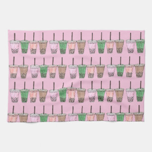 Boba Bubble Tapioca Pearl Milk Tea Drinks Kitchen Towel