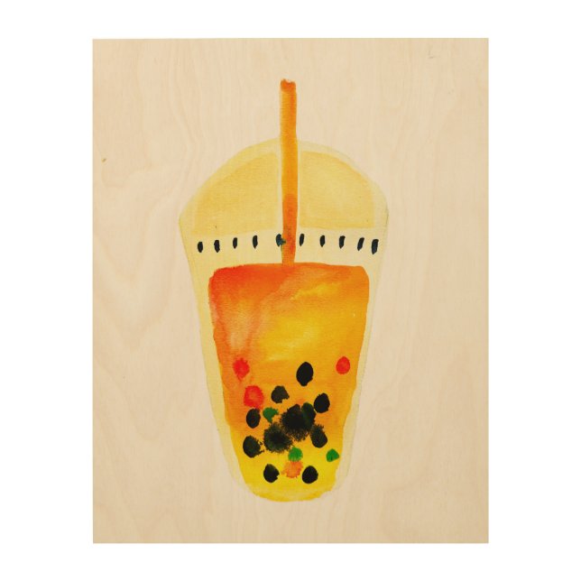Boba Bubble tea art illustration (Front)