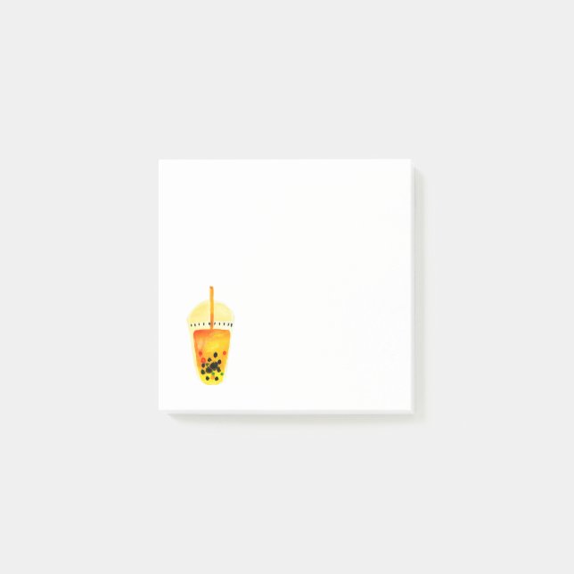 Boba Bubble tea art illustration Post-it Notes (Front)