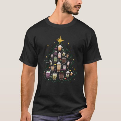 Boba Bubble Tea Christmas Tree T_Shirt