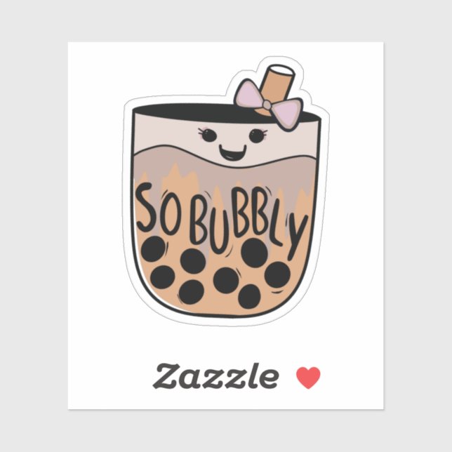 Boba Bubble Tea Cute and Funny Sticker (Sheet)