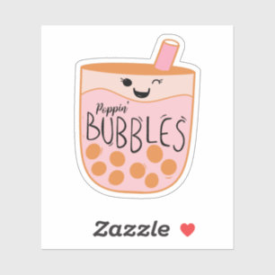 Boba Bubble Tea Cute and Funny Sticker