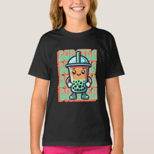 Boba Bubble Tea Kawaii Cute Cartoon T-Shirt