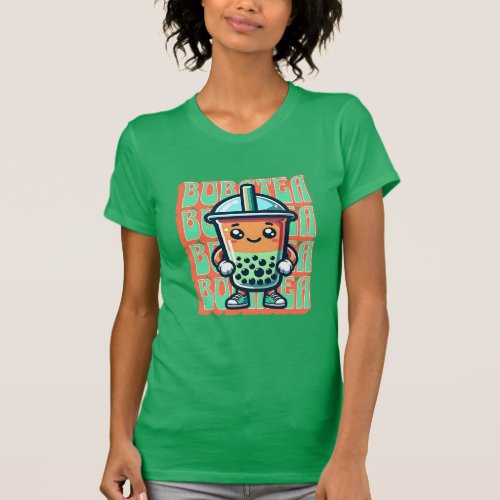 Boba Bubble Tea Kawaii Cute Cartoon T_Shirt