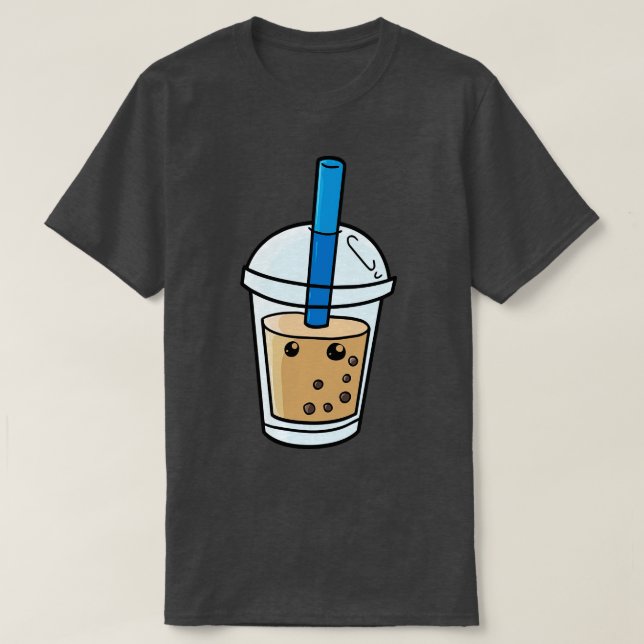Boba Bubble Tea Kawaii T-Shirt (Design Front)