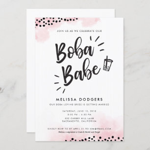 Boba Bubble Tea Party Invitation