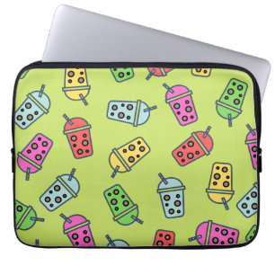 Boba Bubble Tea Pattern Laptop Sleeve