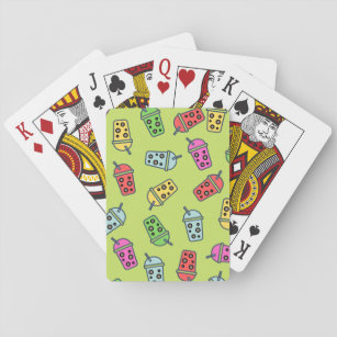 Boba Bubble Tea Pattern Playing Cards