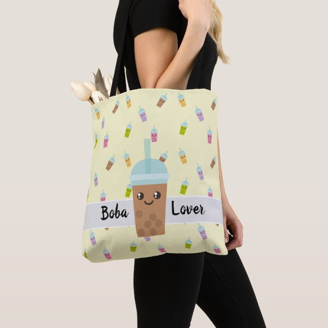 Boba Bubble Tea Tapioca Milk Tea Drink Lover Tote (Close Up)
