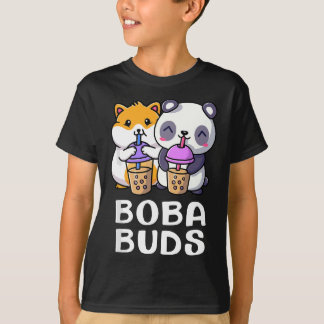 Boba Buds Kawaii Cute Bubble Tea Hamster Matching T-Shirt