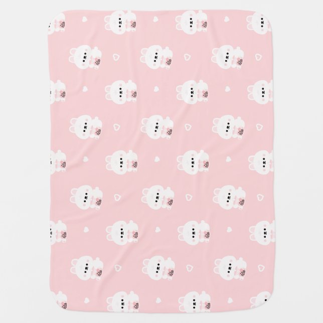 Boba Bunny Baby Blanket (Front)