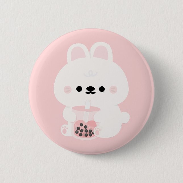 Boba Bunny Button (Front)