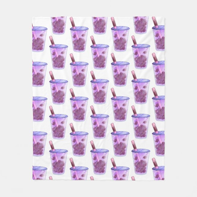 Boba Cats Fleece Blanket (Front)
