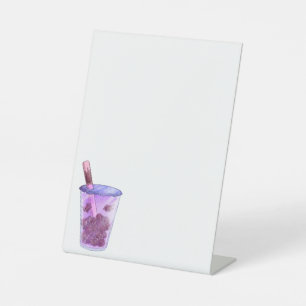 Boba Cats Pedestal Sign