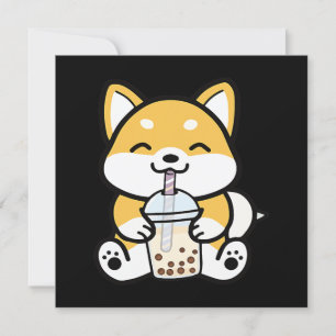 Boba Corgi, Corgi Boba, Boba Shiba, Shiba, Corgi Invitation