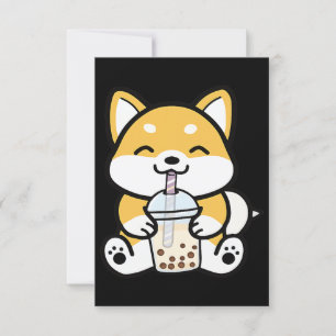 Boba Corgi, Corgi Boba, Boba Shiba, Shiba, Corgi Invitation