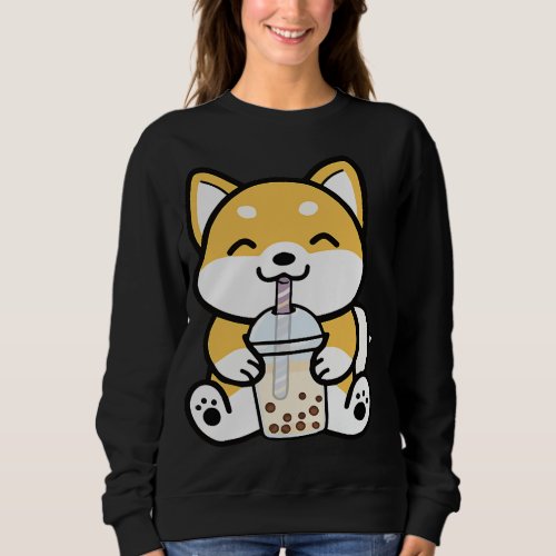 Boba Corgi  Milk Tea  Corgi Lover Sweatshirt