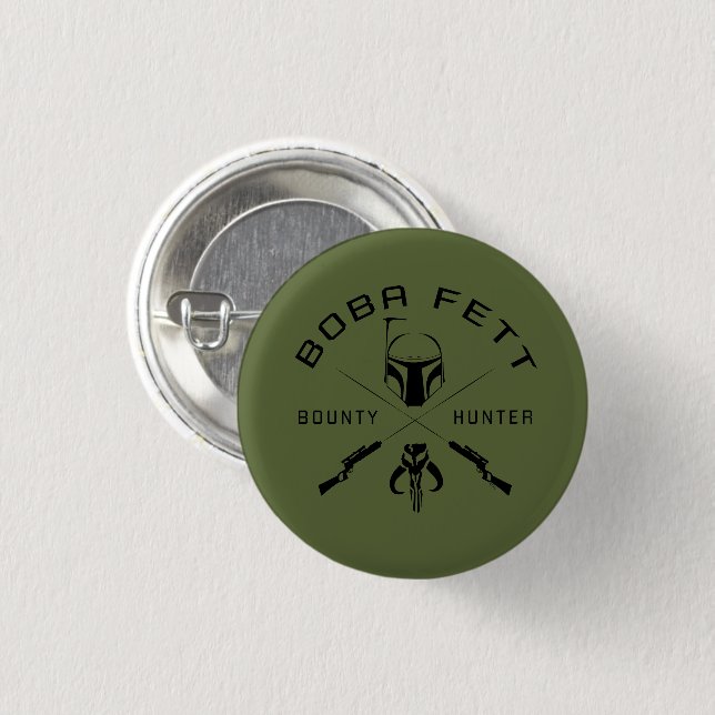 Boba Fett Black Badge Button (Front & Back)