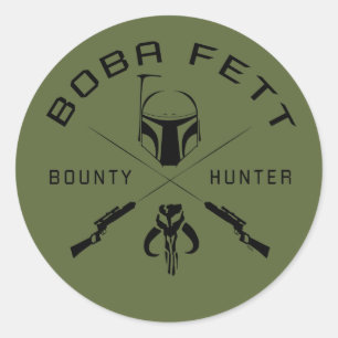 Boba Fett Black Badge Classic Round Sticker