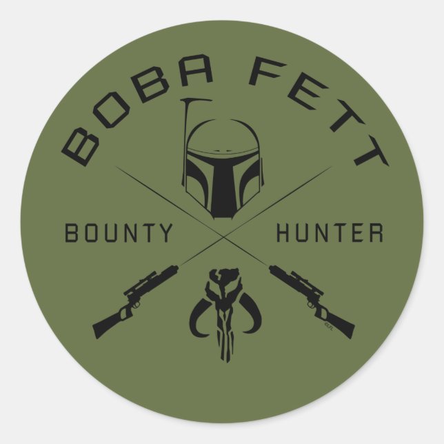 Boba Fett Black Badge Classic Round Sticker (Front)