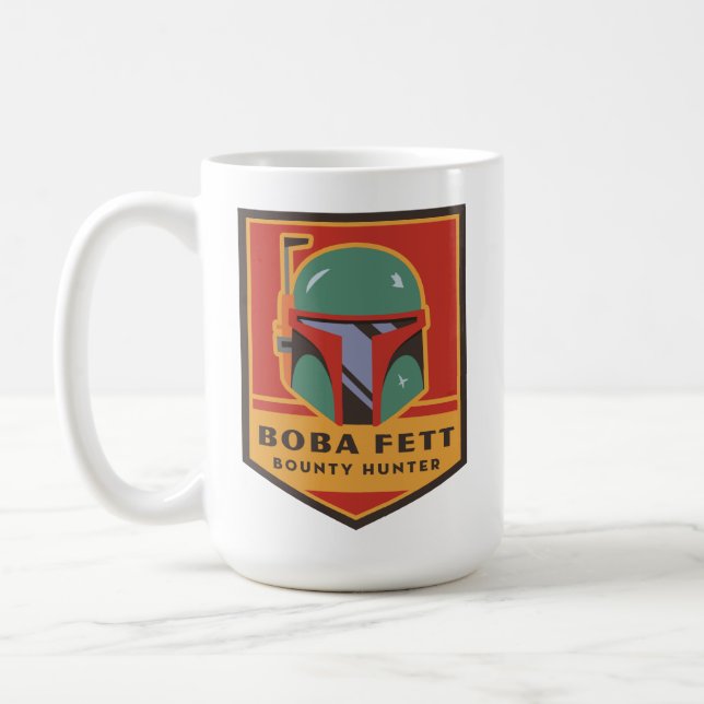 Boba Fett Bounty Hunter Badge Coffee Mug (Left)