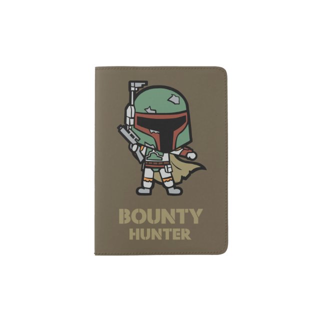 Boba Fett Bounty Hunter Cartoon Passport Holder (Front)