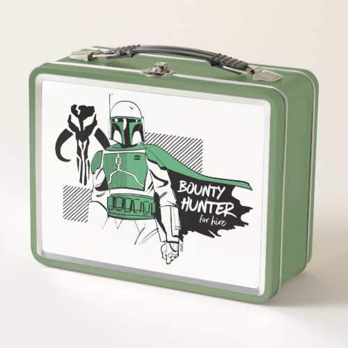 Boba Fett Bounty Hunter For Hire Sketch Metal Lunch Box