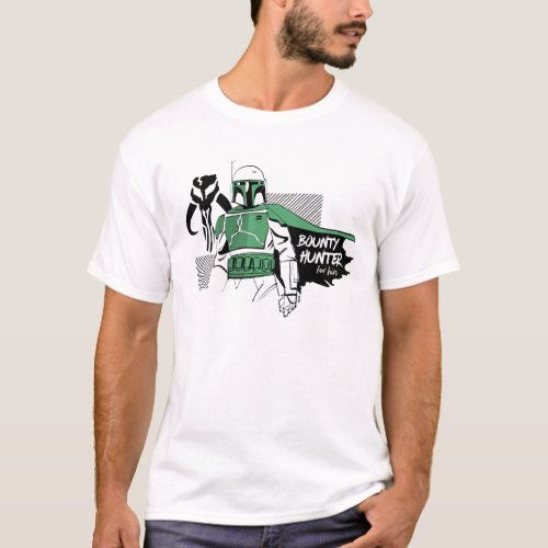Boba Fett Bounty Hunter For Hire Sketch T_Shirt