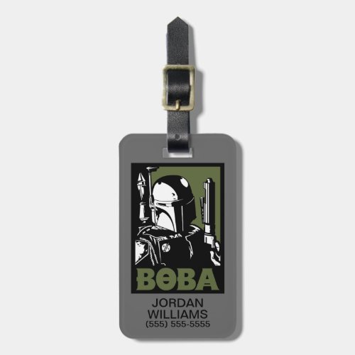 Boba Fett Green Poster Graphic Luggage Tag
