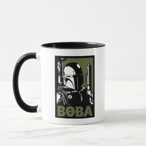 Boba Fett Green Poster Graphic Mug